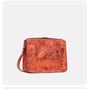 Patricia Nash Nazaire metallic coral crossbody bag